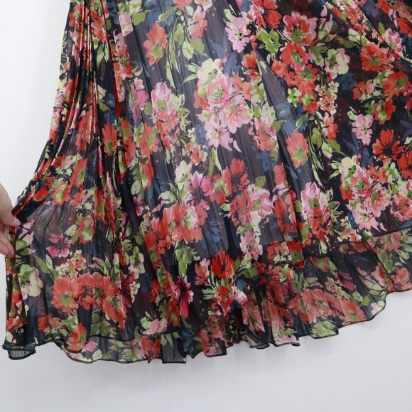 Black Sheep Pleated Mini Dress Womens XS Black Coquette Fairycore Bloomcore Boho - Picture 7 of 16